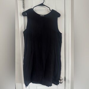 RUSS BERENS Vintage Black Linen Sleeveless Dress | Women’s Size Large
